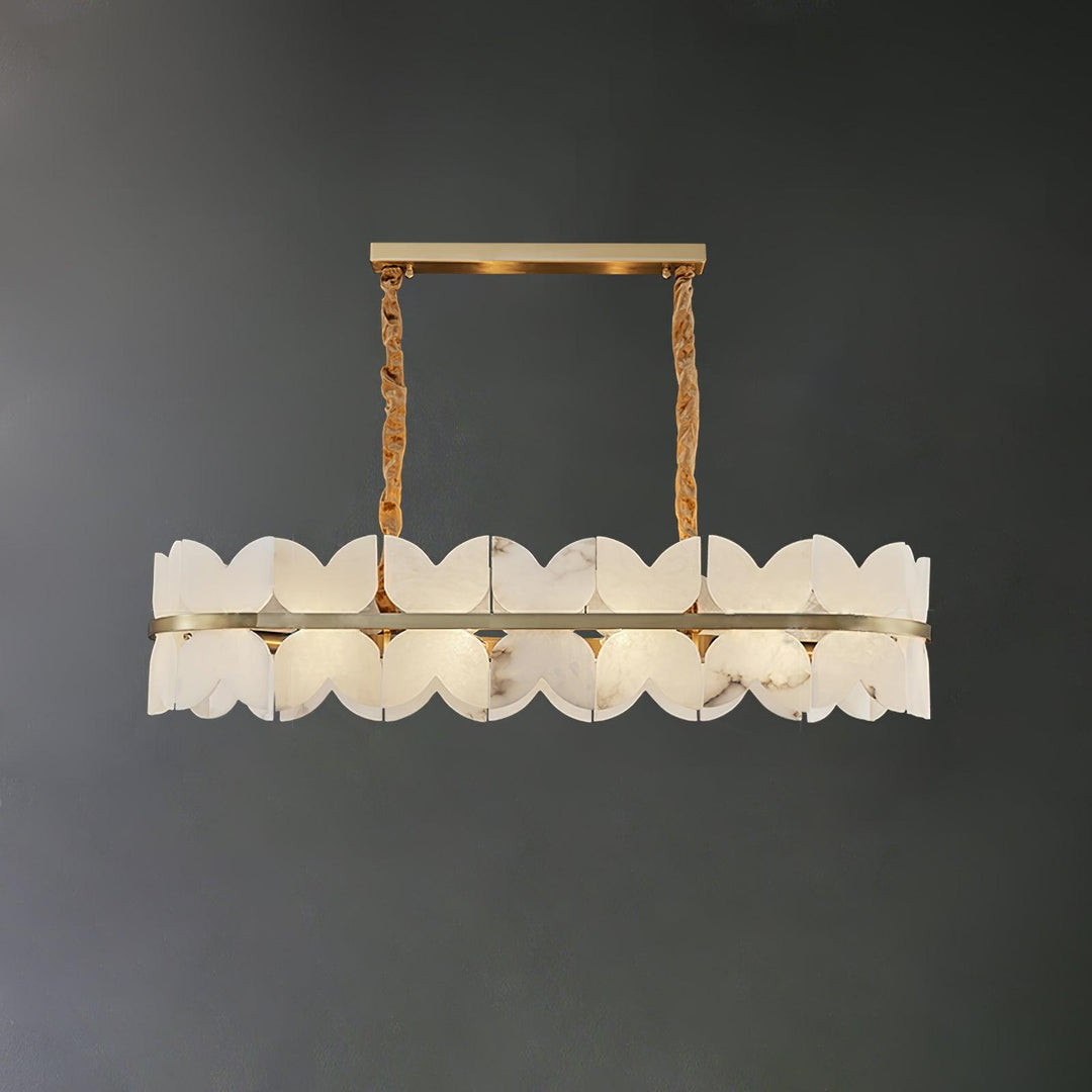 Jade Alabaster Cloudscape Chandelier Modern Living Room Bedroom