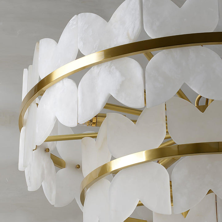 Jade Alabaster Cloudscape Chandelier Modern Living Room Bedroom