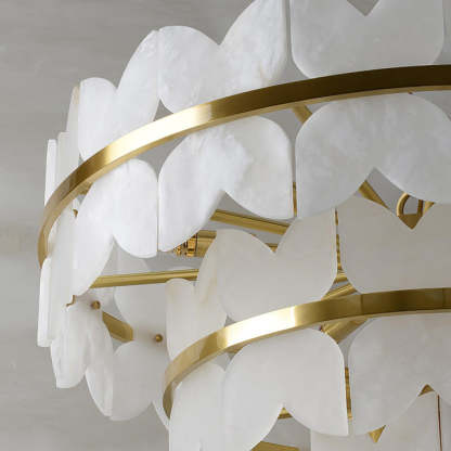 Jade Alabaster Cloudscape Chandelier Modern Living Room Bedroom