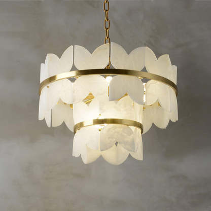 Jade Alabaster Cloudscape Chandelier Modern Living Room Bedroom