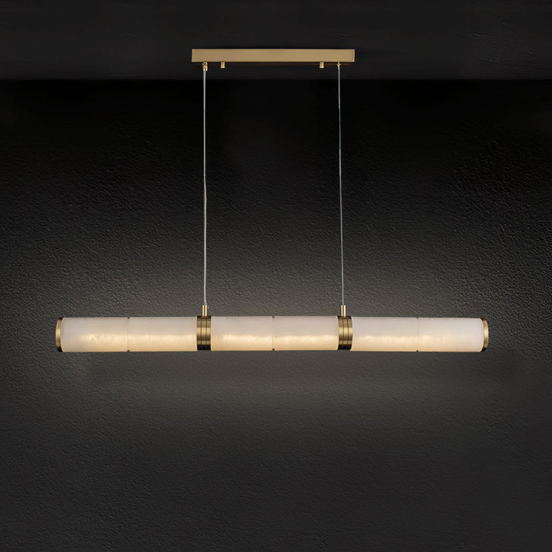 Jade Modern Alabaster Beam Linear Pendant Light Dining Room