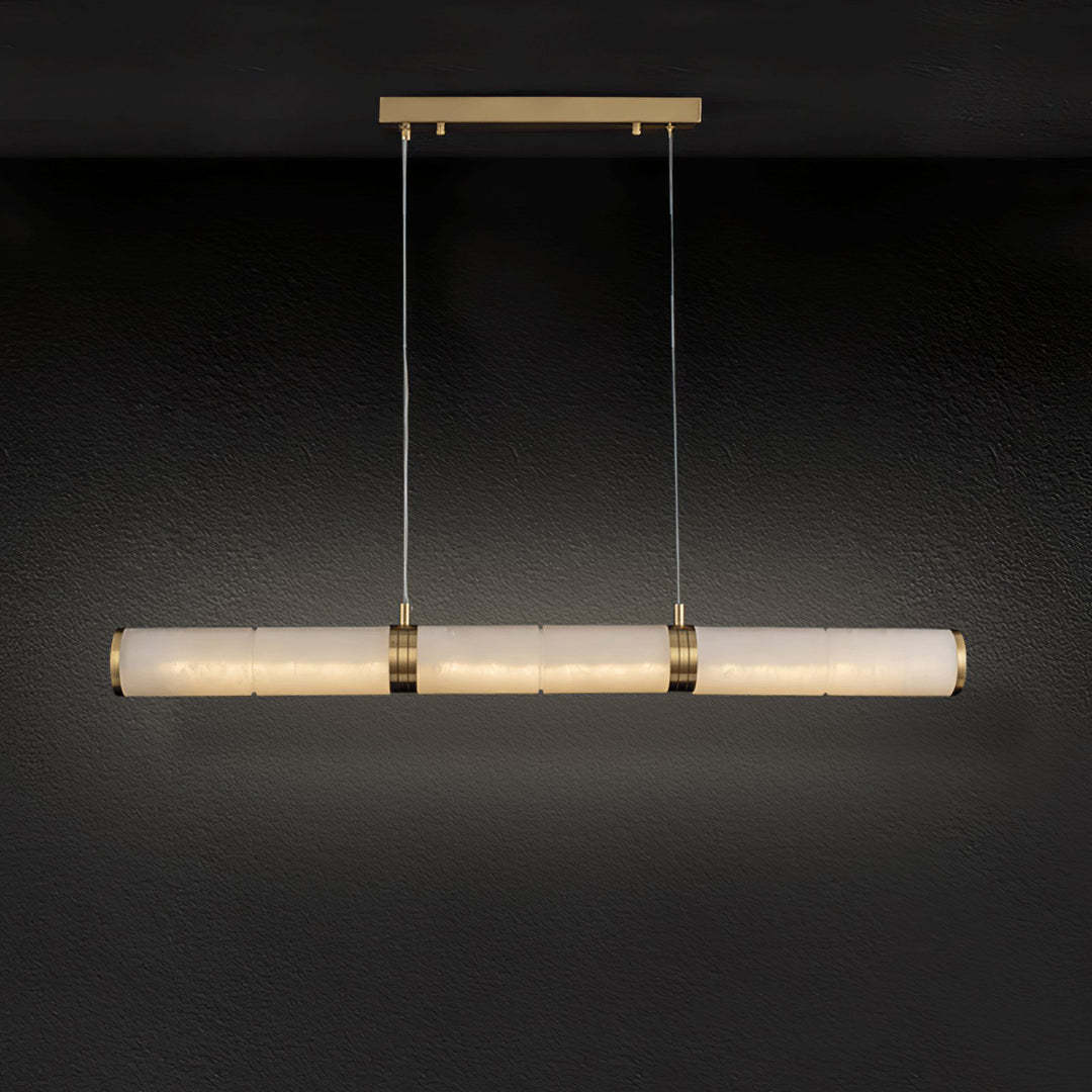 Jade Modern Alabaster Beam Linear Pendant Light Dining Room