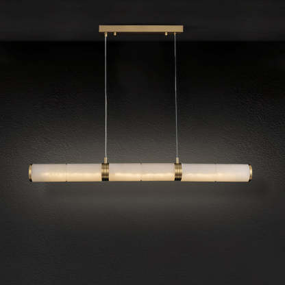 Jade Modern Alabaster Beam Linear Pendant Light Dining Room