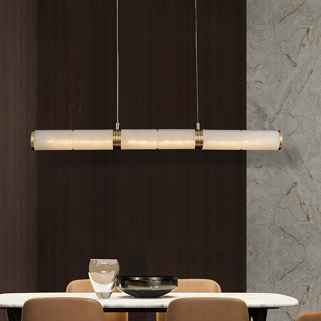 Jade Modern Alabaster Beam Linear Pendant Light Dining Room