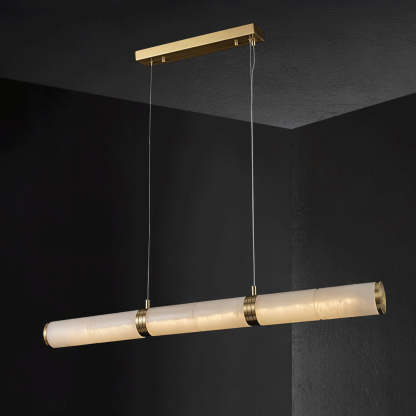 Jade Modern Alabaster Beam Linear Pendant Light Dining Room
