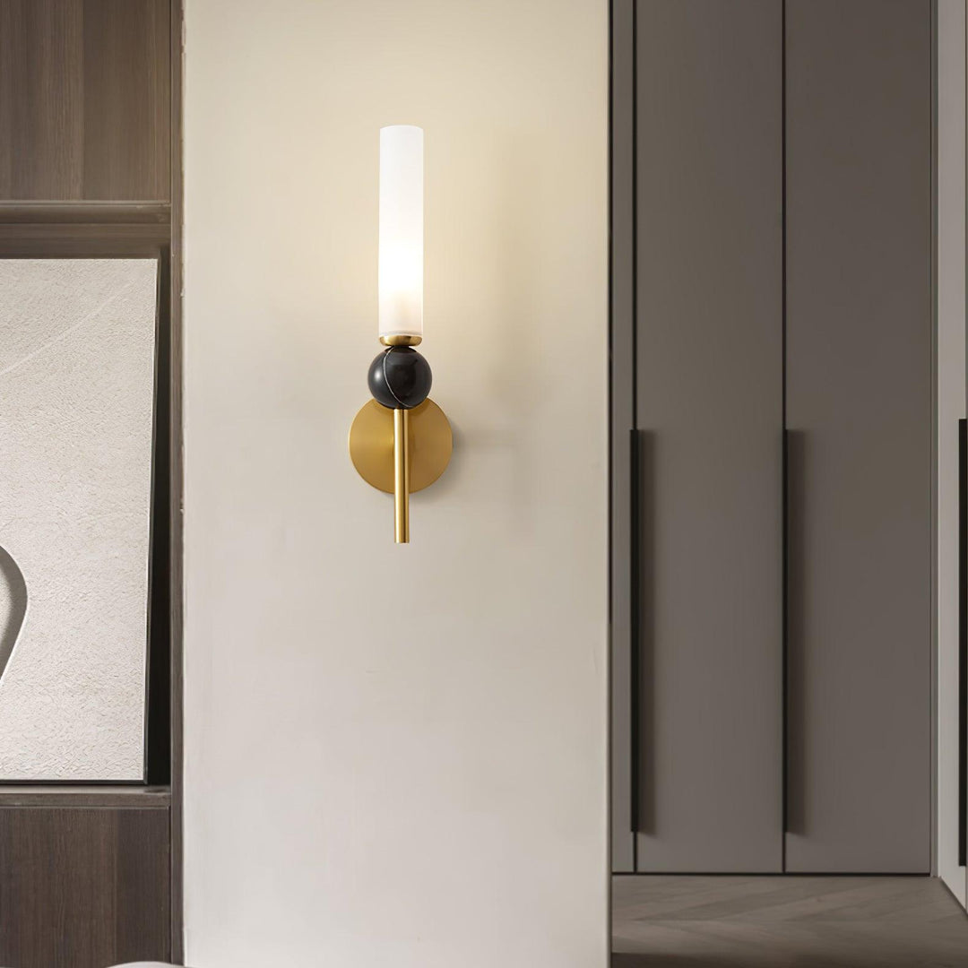 Edge Modern Marble Brass Acrylic Vertical Wall Lamp Living Room Bedroom