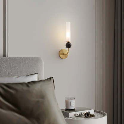 Edge Modern Marble Brass Acrylic Vertical Wall Lamp Living Room Bedroom