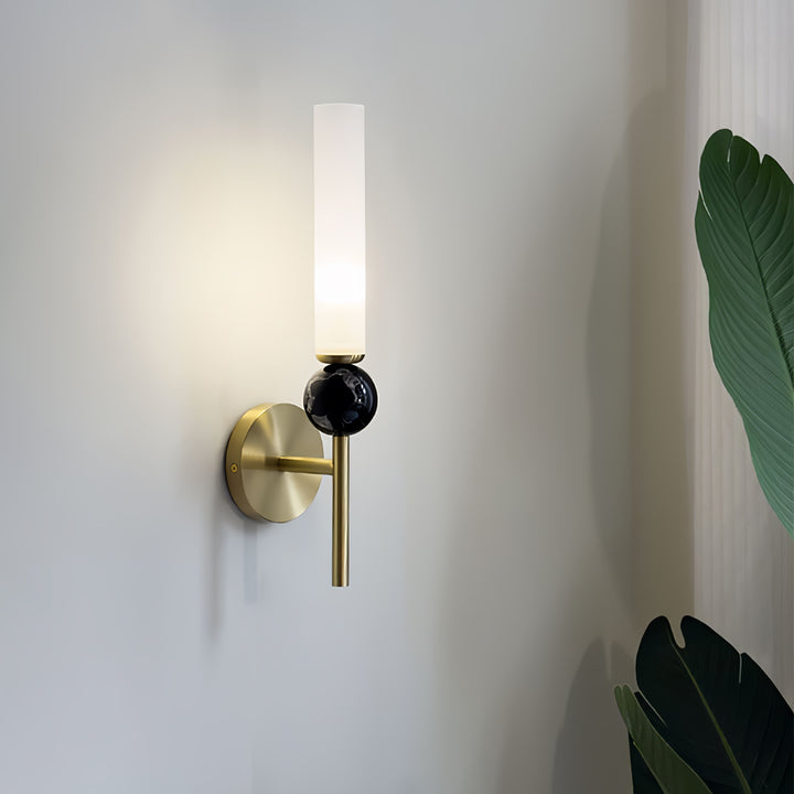 Edge Modern Marble Brass Acrylic Vertical Wall Lamp Living Room Bedroom