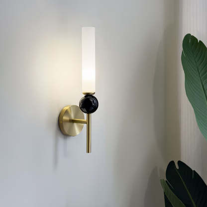 Edge Modern Marble Brass Acrylic Vertical Wall Lamp Living Room Bedroom