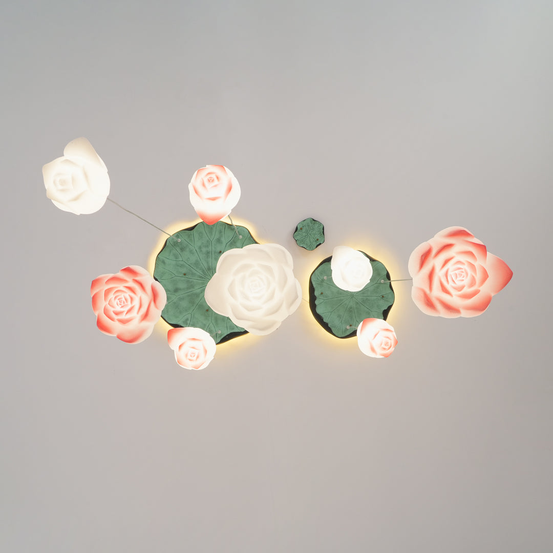 Hailie Modern Stone Flower Chandelier Dining Room Living Room