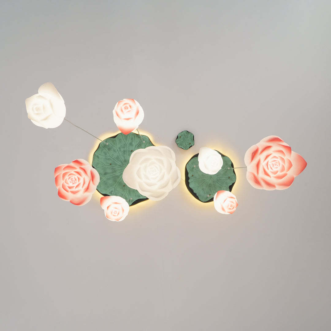 Hailie Modern Stone Flower Chandelier Dining Room Living Room