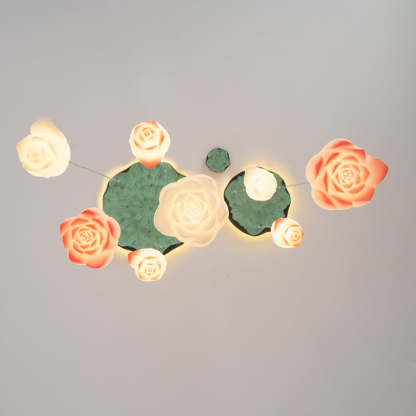 Hailie Modern Stone Flower Chandelier Dining Room Living Room