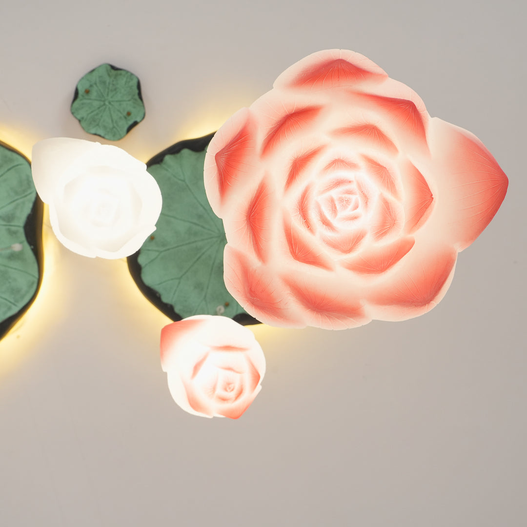 Hailie Modern Stone Flower Chandelier Dining Room Living Room