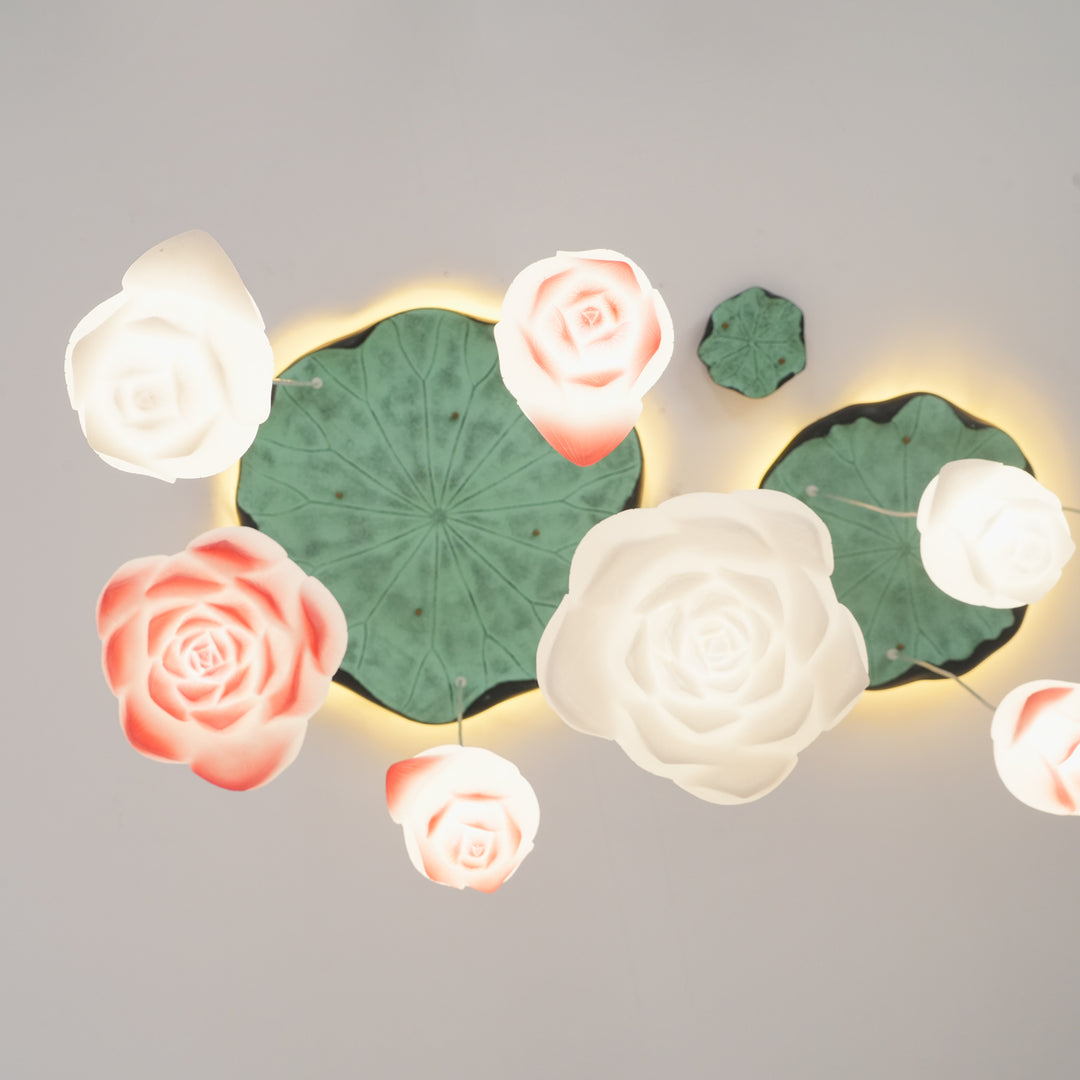 Hailie Modern Stone Flower Chandelier Dining Room Living Room