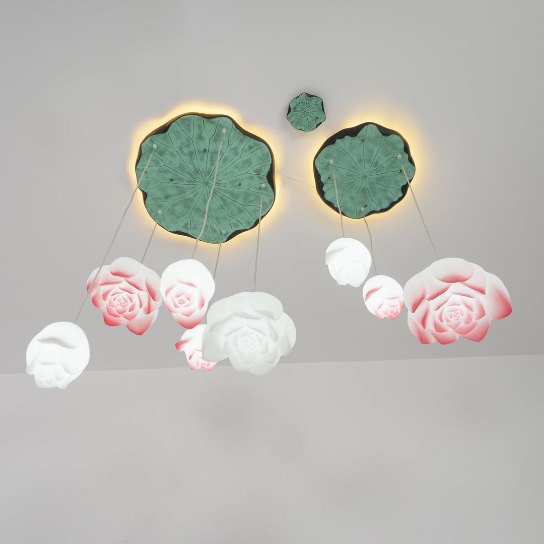 Hailie Modern Stone Flower Chandelier Dining Room Living Room