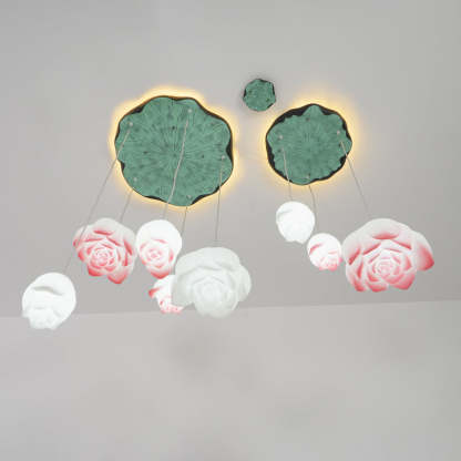 Hailie Modern Stone Flower Chandelier Dining Room Living Room