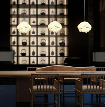 Hailie Modern Stone Flower Chandelier Dining Room Living Room