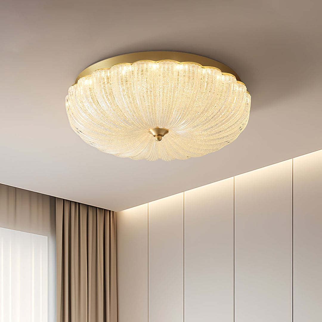 Marilyn Modern Round Metal Glass Ceiling Light Bedroom Living Room