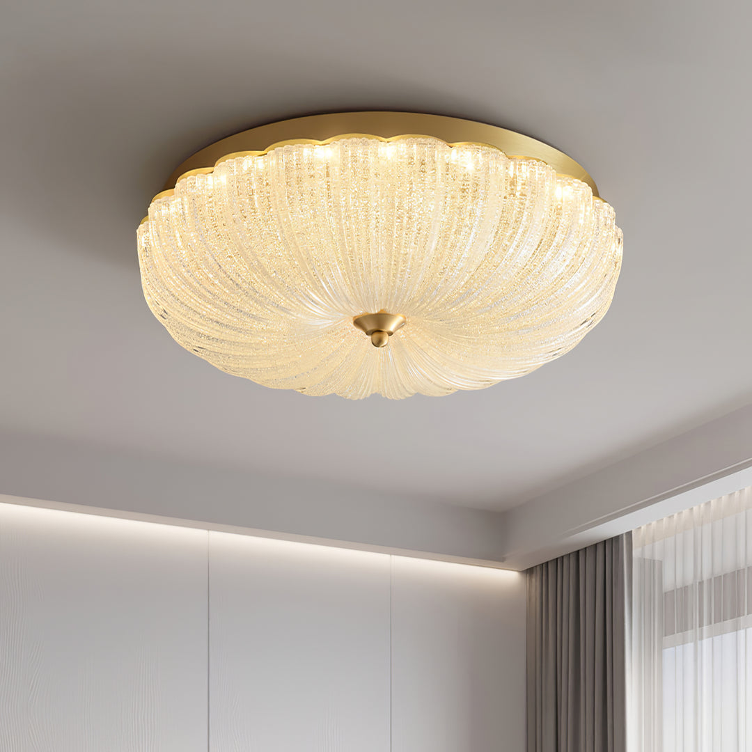Marilyn Modern Round Metal Glass Ceiling Light Bedroom Living Room