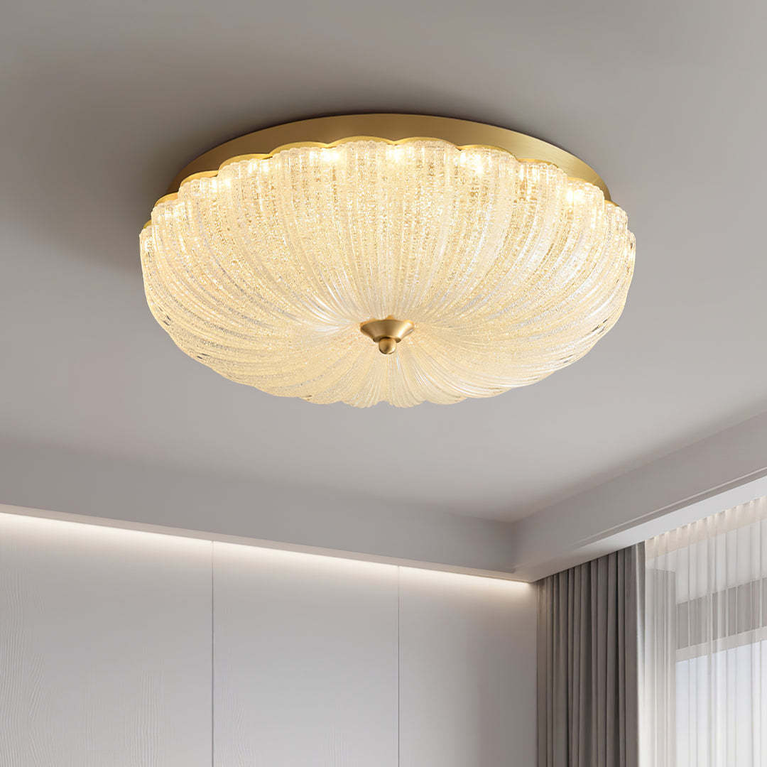 Marilyn Modern Round Metal Glass Ceiling Light Bedroom Living Room