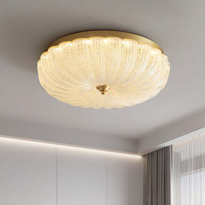 Marilyn Modern Round Metal Glass Ceiling Light Bedroom Living Room