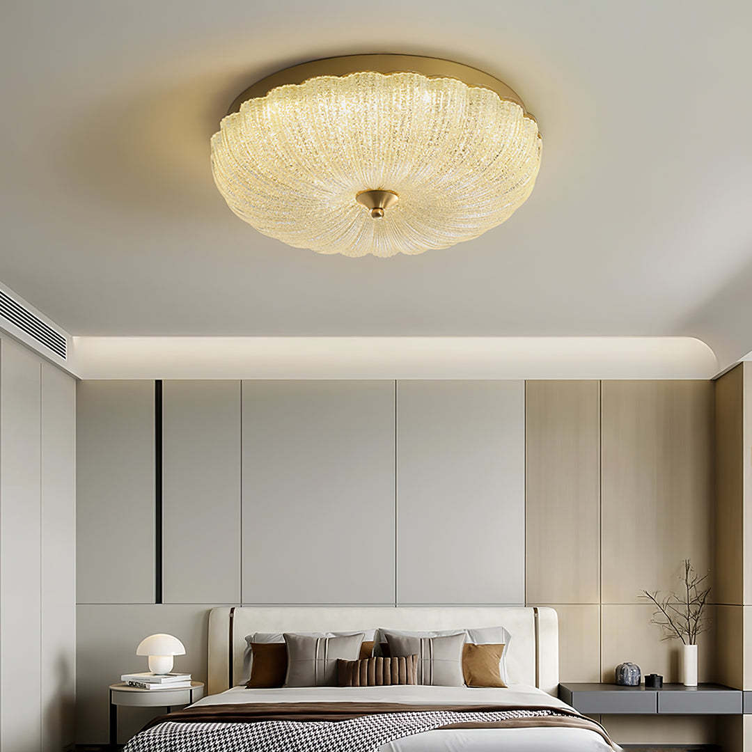Marilyn Modern Round Metal Glass Ceiling Light Bedroom Living Room