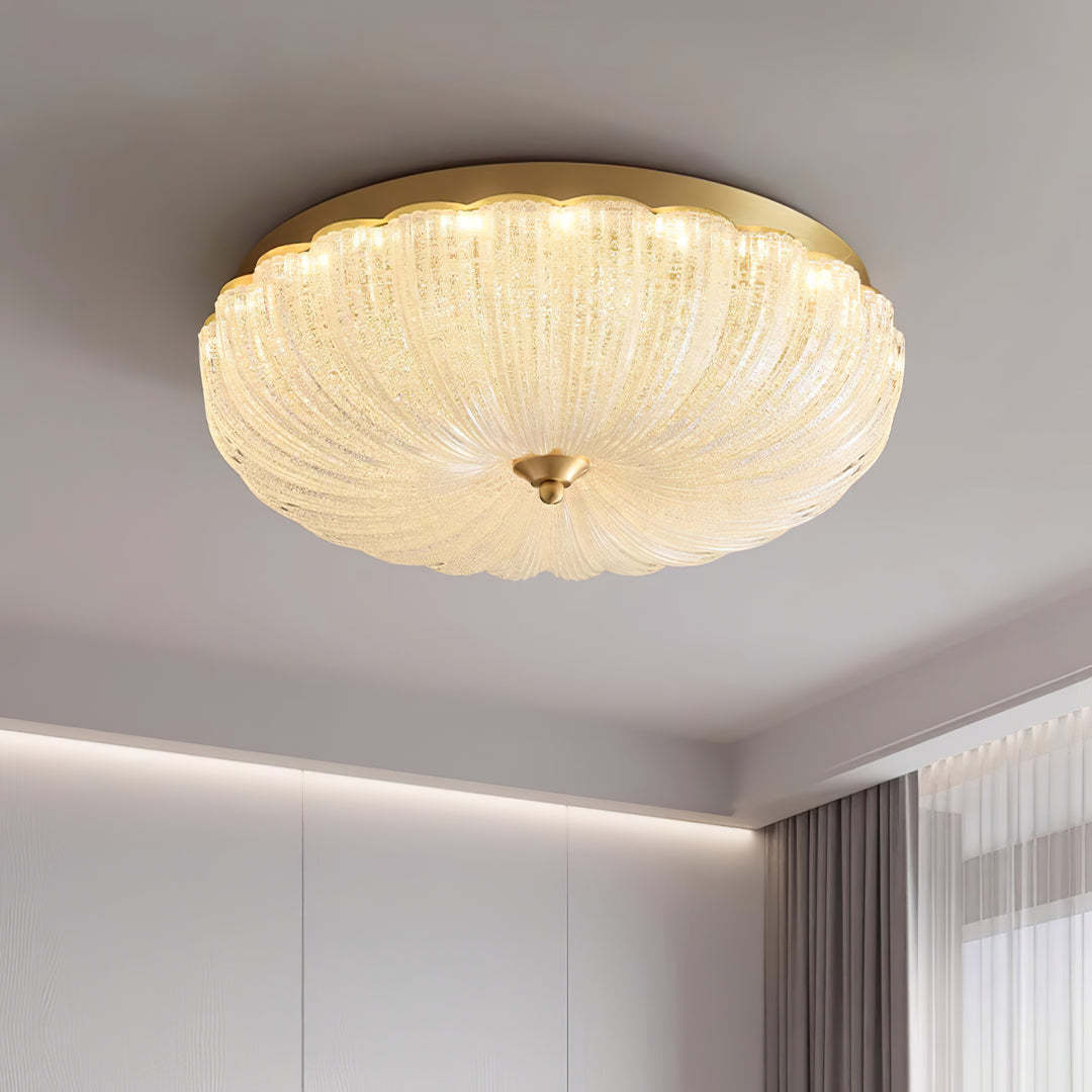 Marilyn Modern Round Metal Glass Ceiling Light Bedroom Living Room