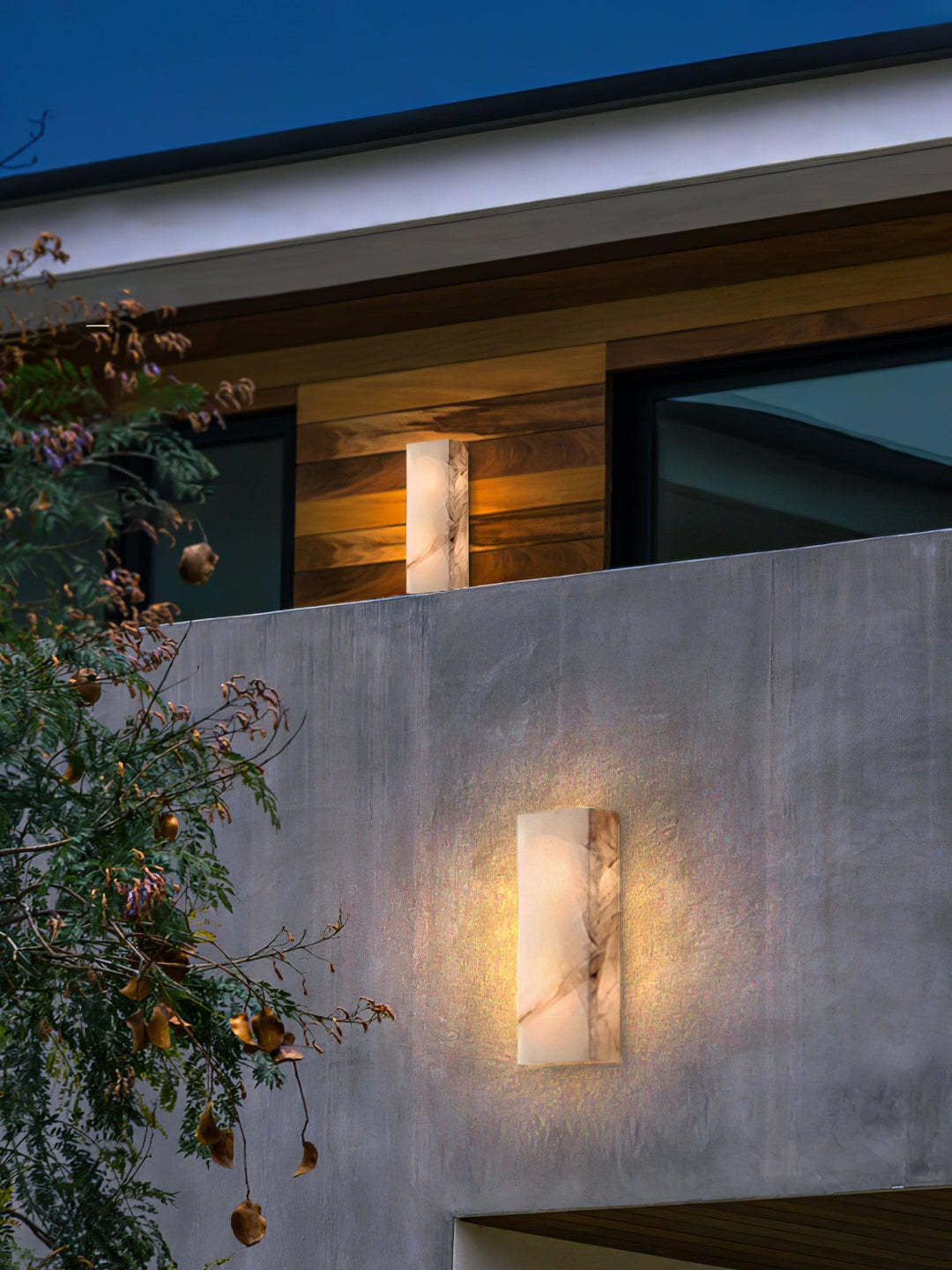 Jade Rectangular Alabaster Wall Light Living Room Bedroom