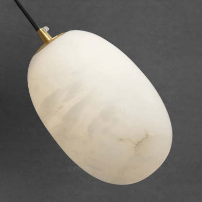 Jade Modern Alabaster Oval Pendant Light Bedroom Living Room