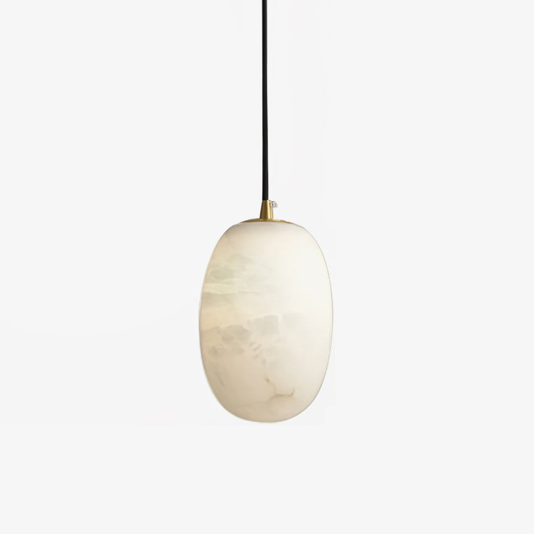 Jade Modern Alabaster Oval Pendant Light Bedroom Living Room