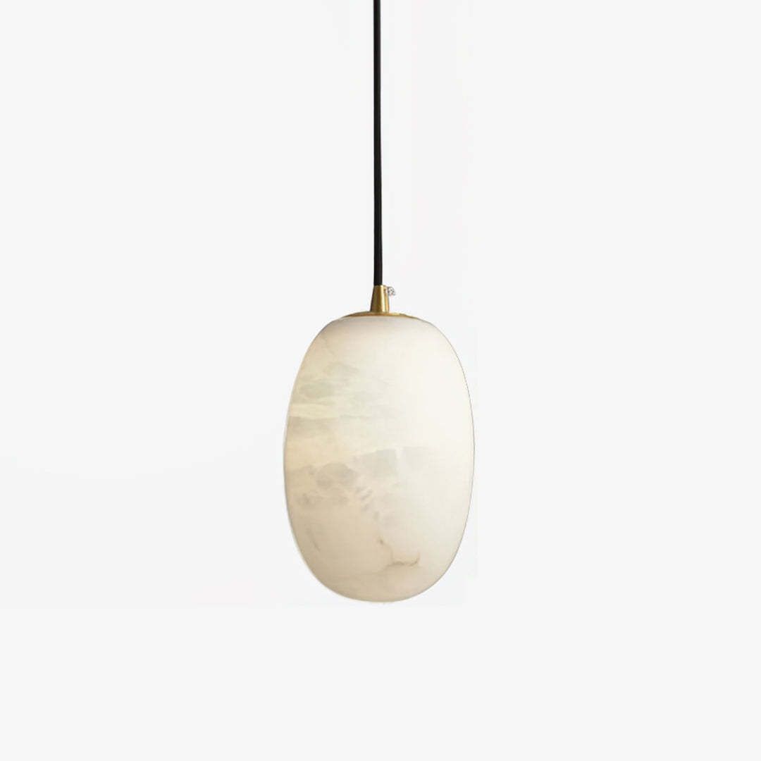 Jade Modern Alabaster Oval Pendant Light Bedroom Living Room