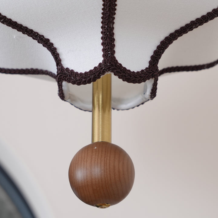 Ozawa Vintage Metal Wood Fabric Pendant Light Dining Room Bedroom