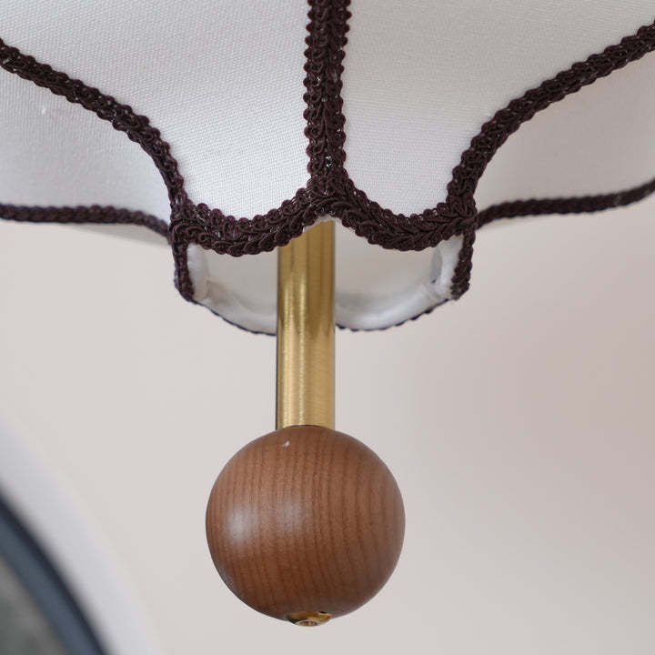 Ozawa Vintage Metal Wood Fabric Pendant Light Dining Room Bedroom