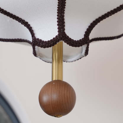 Ozawa Vintage Metal Wood Fabric Pendant Light Dining Room Bedroom