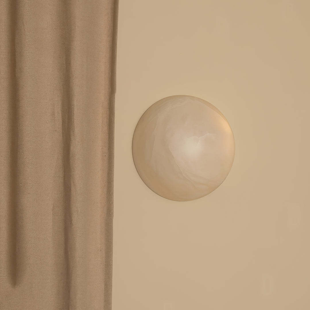 Jade Snowflake Alabaster Metal Wall Light Living Room Bedroom