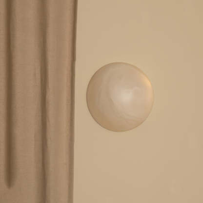 Jade Snowflake Alabaster Metal Wall Light Living Room Bedroom
