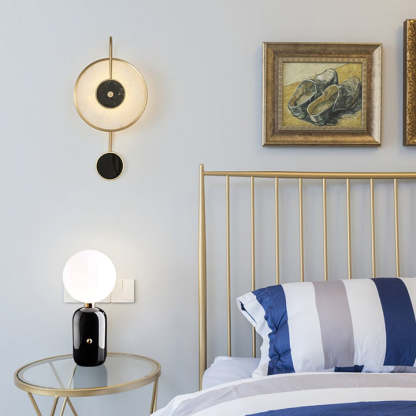 Jade Round Modern Alabaster Wall Light Living Room Bedroom
