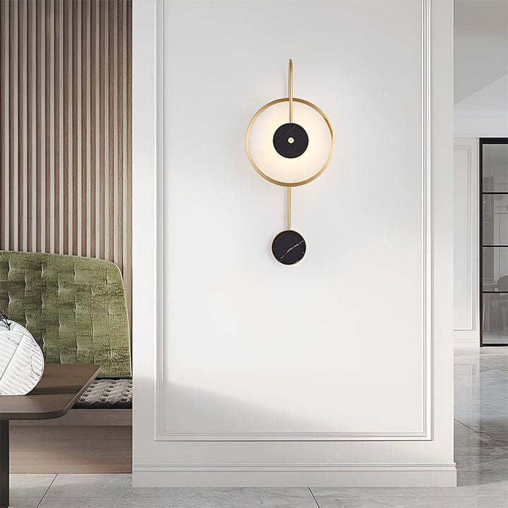 Jade Round Modern Alabaster Wall Light Living Room Bedroom