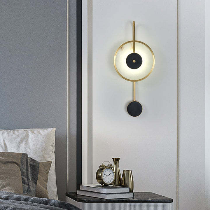 Jade Round Modern Alabaster Wall Light Living Room Bedroom