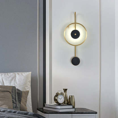 Jade Round Modern Alabaster Wall Light Living Room Bedroom