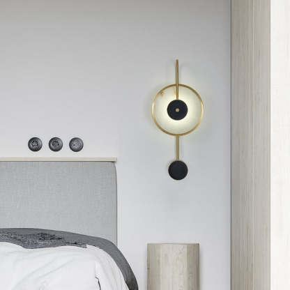 Jade Round Modern Alabaster Wall Light Living Room Bedroom