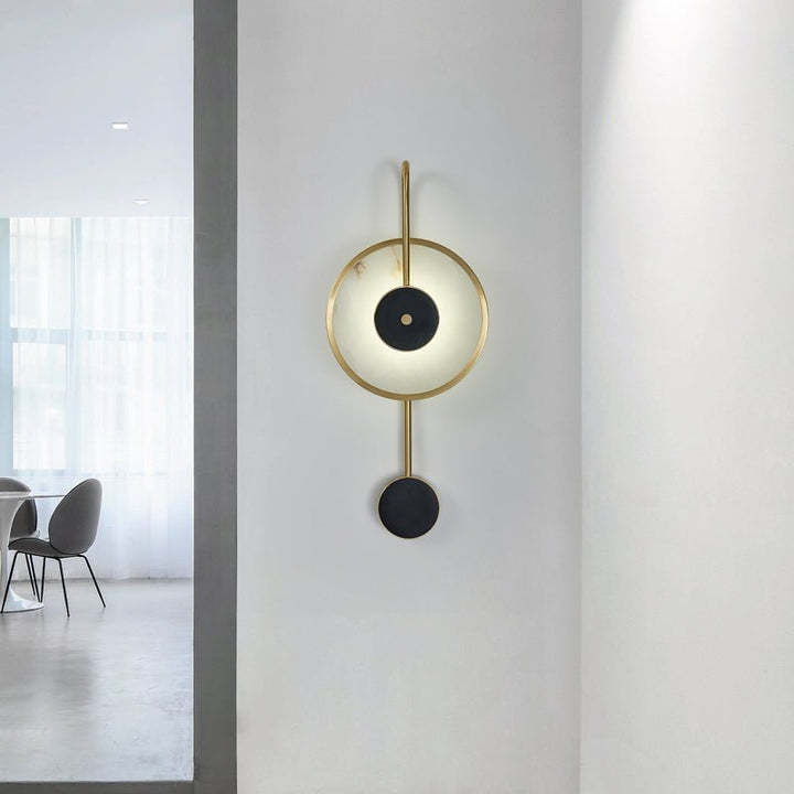 Jade Round Modern Alabaster Wall Light Living Room Bedroom
