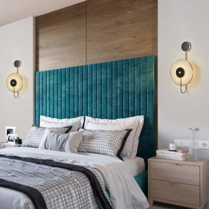 Jade Round Modern Alabaster Wall Light Living Room Bedroom