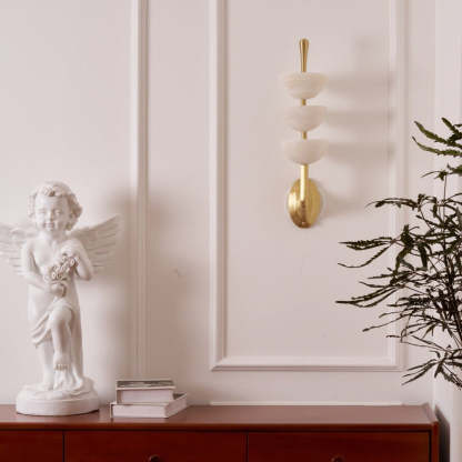 Jade Modern Triple Alabaster Wall Light Living Room Bedroom