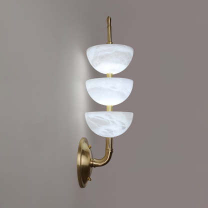 Jade Modern Triple Alabaster Wall Light Living Room Bedroom