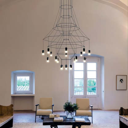 Marilyn Modern Luxury Lines Chandelier Living Room