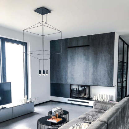 Marilyn Modern Luxury Lines Chandelier Living Room