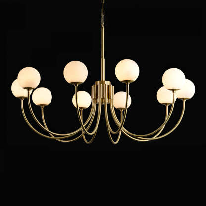 Jade Aurelian Alabaster Globe Chandelier Dining Room Living Room