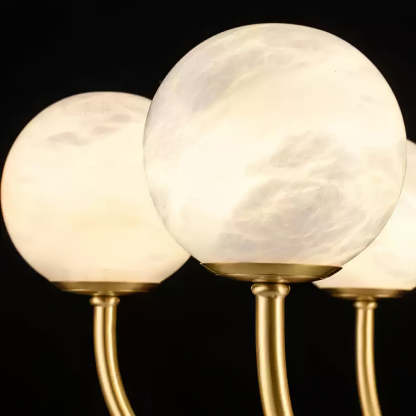 Jade Aurelian Alabaster Globe Chandelier Dining Room Living Room