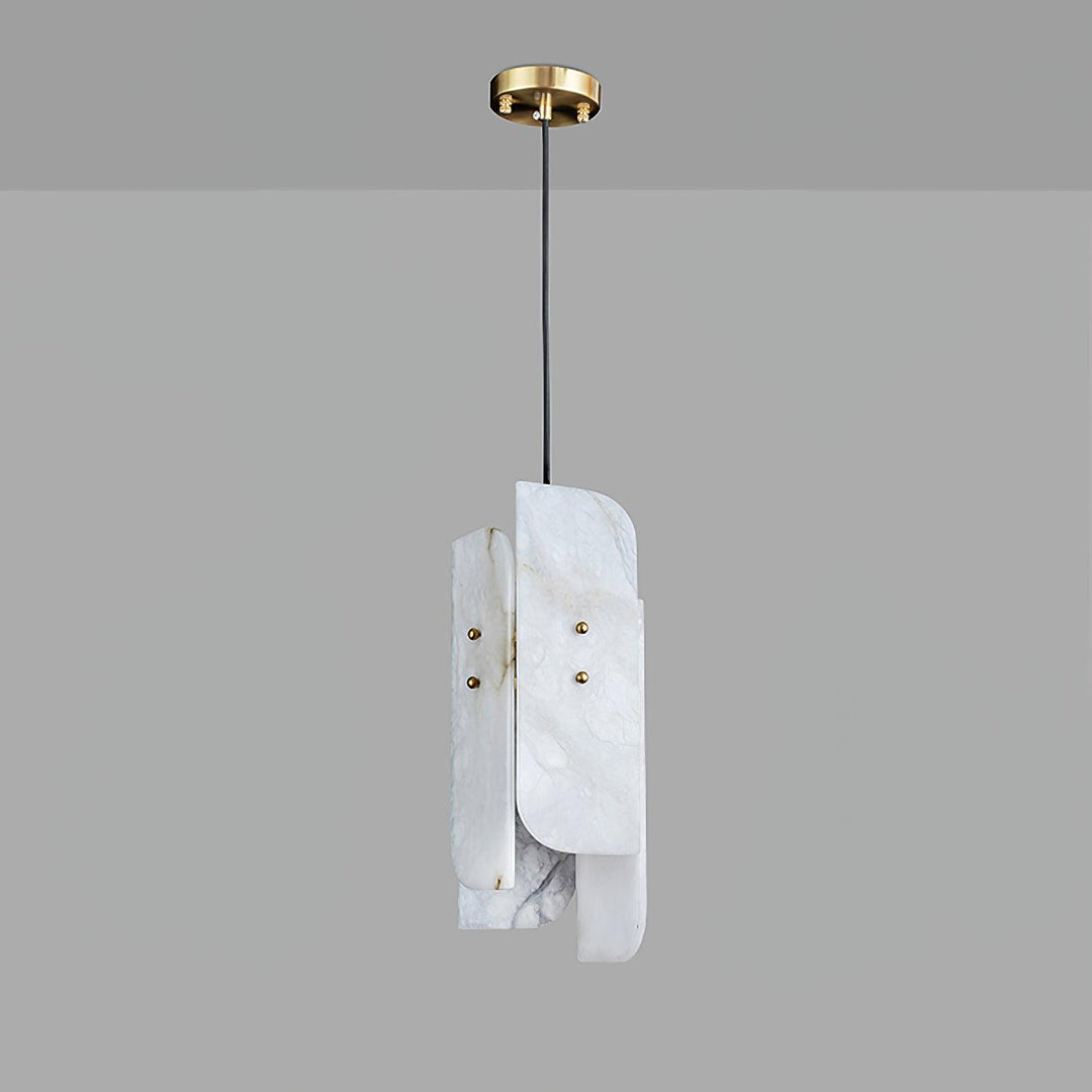Jade Alabaster Artistic Panel Contemporary Pendant Light Dining Room